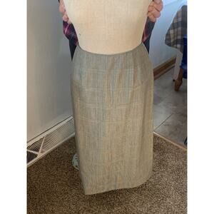 Vintage Grey Glen check Wool Pencil Skirt
